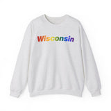 Wisconsin Sweatshirt: Vibrant Pride Gradient Design