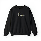 Demigender Love Script Sweatshirt: Subtly Elegant Pride Sweater