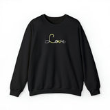Demigender Love Script Sweatshirt: Subtly Elegant Pride Sweater