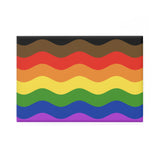 Philadelphia Pride Flag Magnet: Ripple Rectangle Button for Fridge