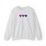 Bisexual Flag Hearts Sweatshirt: Pride LGBTQ+ Gradient Design