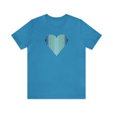 Agender Heart Lines T-Shirt: Pride Gradient Tee