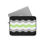 Agender Pride Flag Laptop Sleeve: Ripple Print Protective Case