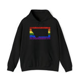 Montana Pride Flag Hoodie: Rainbow LGBTQ+ State Silhouette Distressed Hooded Sweatshirt