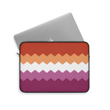 Lesbian Pride Flag Laptop Sleeve: Wavey Print Protective Case
