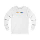 Ohio is Gay Pride Long Sleeve T-Shirt: LGBTQ+ Flag Gradient Tee