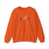 Agender Pride Sweater: Flowing Cursive 'Pride' in Gradient Hues