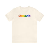 Ontario Pride Gradient T-Shirt: LGBTQ+ Designed Tee