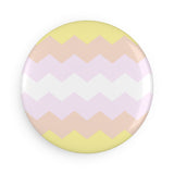 Pangender Pride Flag Magnet: Wavey Round Button for Fridge