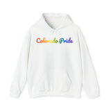 Colorado Pride Hoodie: Flowing Cursive Design with LGBTQ+ Gradient
