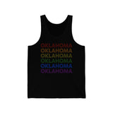Oklahoma LGBTQ+ Pride Flag, Faded Black Tank-Top
