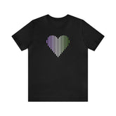Genderqueer Heart Lines T-Shirt: Pride Gradient Tee