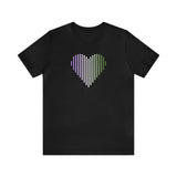Genderqueer Heart Lines T-Shirt: Pride Gradient Tee