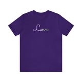 Genderqueer Love Script Tee: Subtly Elegant Pride T-Shirt