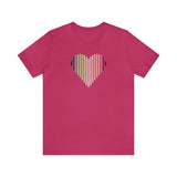 Agender Heart Lines T-Shirt: Pride Gradient Tee