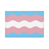 Transgender Pride Flag Magnet: Ripple Rectangle Button for Fridge