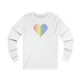 Pride Heart Lines Long Sleeve T-Shirt: Pride Gradient Tee