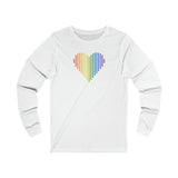 Pride Heart Lines Long Sleeve T-Shirt: Pride Gradient Tee