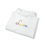 Philly Pride Love Script Hoodie: Subtly Elegant Pride Sweatshirt