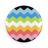 Queer Pride Flag Magnet: Wavey Round Button for Fridge