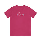 Transgender Love Script Tee: Subtly Elegant Pride T-Shirt