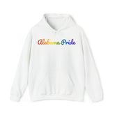 Alabama Pride Hoodie: Flowing Cursive Design with LGBTQ+ Gradient