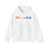 Alabama Pride Hoodie: Flowing Cursive Design with LGBTQ+ Gradient