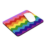 LGBTQ+ Flag Wavey Mousepad: Sharp Design for Desk