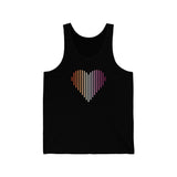 Lesbian Heart Lines Tank-Top: Pride Gradient Tank