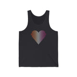 Lesbian Heart Lines Tank-Top: Pride Gradient Tank
