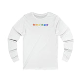 Texas is Gay Pride Long Sleeve T-Shirt: LGBTQ+ Flag Gradient Tee