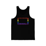 South Dakota Pride Flag Tank: Rainbow LGBTQ+ State Silhouette Distressed Tank-Top