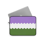 Genderqueer Pride Flag Laptop Sleeve: Wavey Print Protective Case
