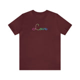 Polysexual Love Script Tee: Subtly Elegant Pride T-Shirt