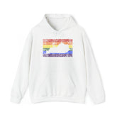 Kentucky Pride Flag Hoodie: Rainbow LGBTQ+ State Silhouette Distressed Hooded Sweatshirt