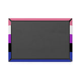 Genderfluid Pride Flag Magnet: Ripple Rectangle Button for Fridge