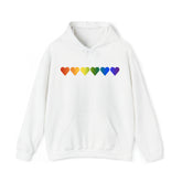 Pride Flag Hearts Hoodie: Pride LGBTQ+ Gradient Design