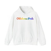 Oklahoma Pride Hoodie: Flowing Cursive Design with LGBTQ+ Gradient