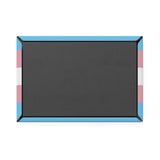 Transgender Pride Flag Magnet: Ripple Rectangle Button for Fridge