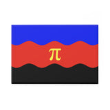 Polyamory Pride Flag Magnet: Ripple Rectangle Button for Fridge