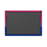 Bisexual Pride Flag Magnet: Wavey Rectangle Button for Fridge