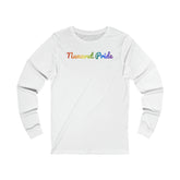 Nunavut Pride Long Sleeve Tee: Flowing Cursive Design with LGBTQ+ Gradient
