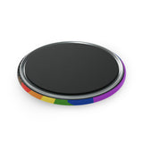 Philadelphia Pride Flag Magnet: Wavey Round Button for Fridge