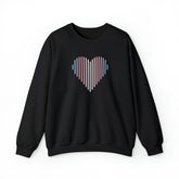 Transgender Heart Lines Sweater: Pride Gradient Sweatshirt