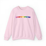 Gilbert Baker Pride Flag Hearts Sweatshirt: Pride LGBTQ+ Gradient Design