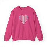 Transgender Heart Lines Sweater: Pride Gradient Sweatshirt