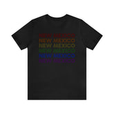 New Mexico LGBTQ+ Pride Flag, Faded Black T-Shirt