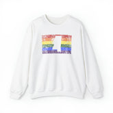 Mississippi Pride Flag Sweater: Rainbow LGBTQ+ State Silhouette Distressed Sweatshirt