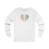 Gilbert Baker Pride Flag Heart Lines Long Sleeve T-Shirt: Pride Gradient Tee