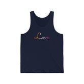 Lesbian Love Script Tank: Subtly Elegant Pride Tank-Top